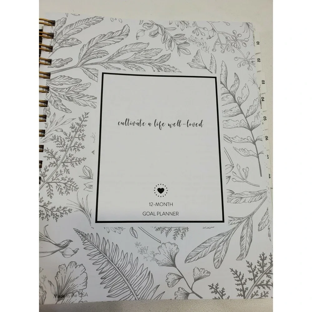 Heart of the Farm 12-Month Goal Planner Fill-In Blank‎ Dates Weekly Monthly Plan